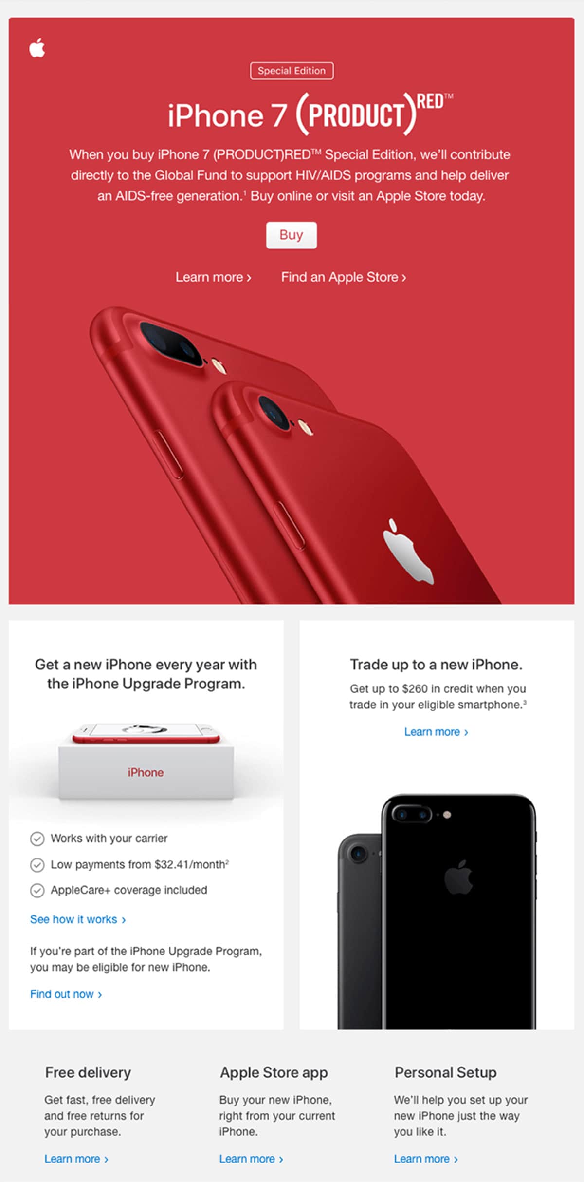 iPhone7 Red Promo Newsletter