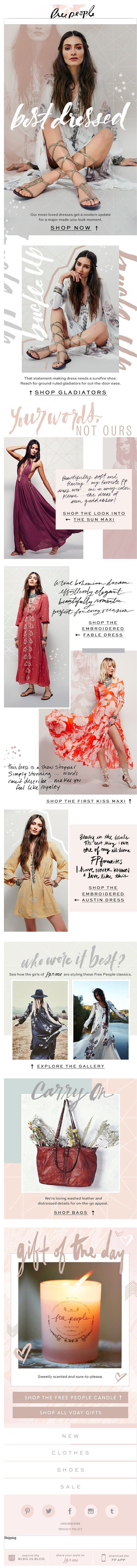 Free People ‘Holiday’ Email