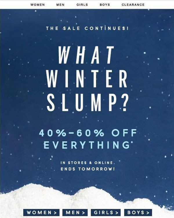 Examples of Magical Winter Email Newsletters