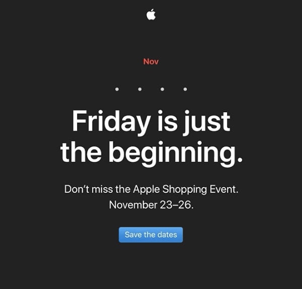 Back Friday Announcement by Apple
