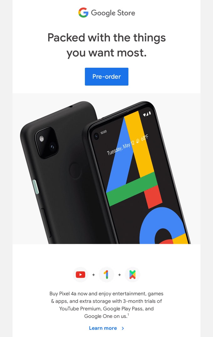 Email Newsletter from Google